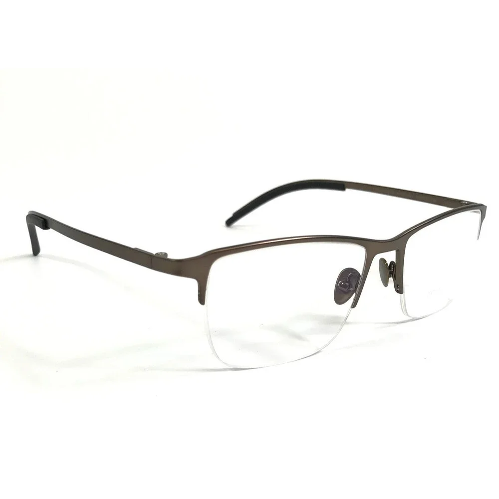 Tom Davies Eyeglasses Frames TD771 Col. 2324 Polished Brown Half Rim 53-18-135